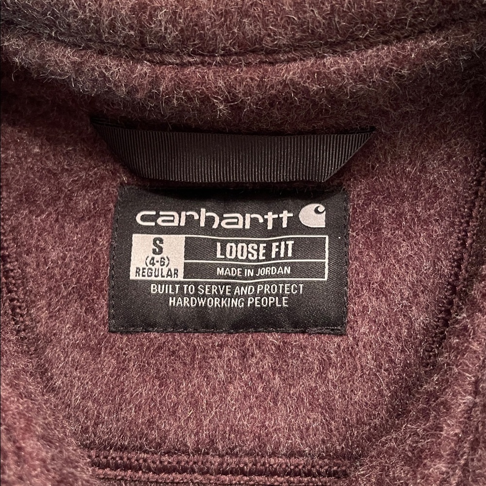 Carhartt Loose Fit Fleece Shirt Jacket Women's Small BlackBerry Heather NWT - Picture 8 of 16